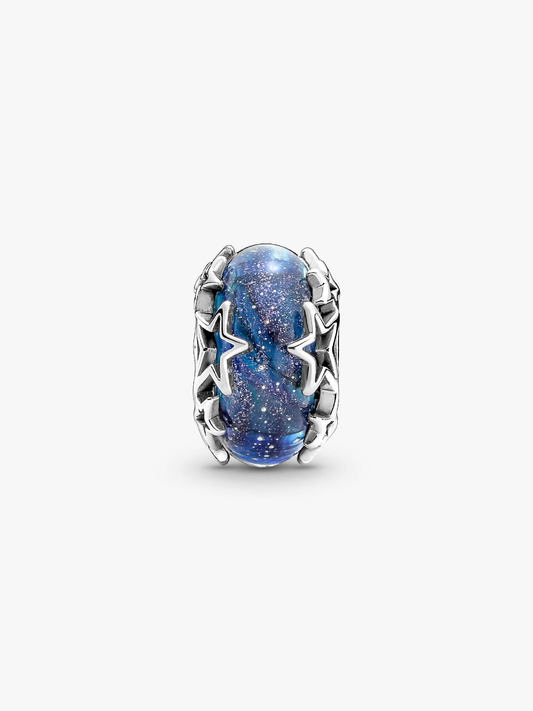 Pandora Charm Vetro di Murano Blu con Stelle (Cod. 790015C00)