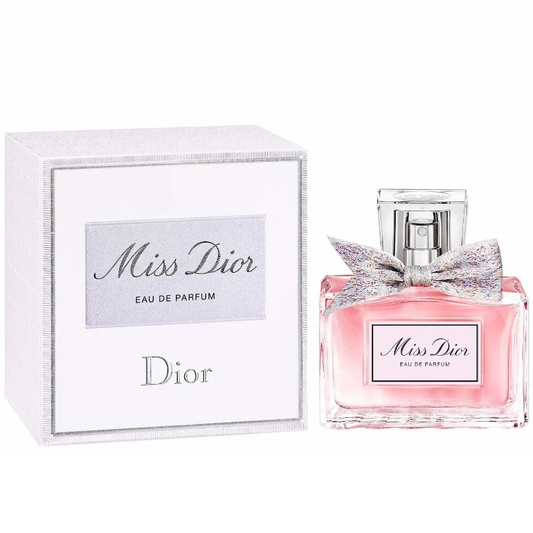 Scatola bianca e rosa profumo Miss Dior Eau de Parfum formato grande