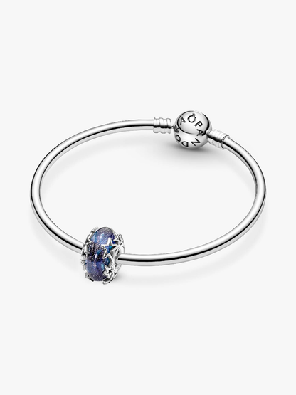 Pandora Charm Vetro di Murano Blu con Stelle (Cod. 790015C00)